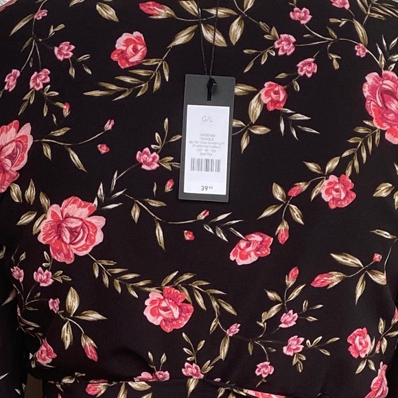 NWT Size L Dynamite Floral Blouse - Picture 3 of 6